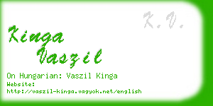 kinga vaszil business card